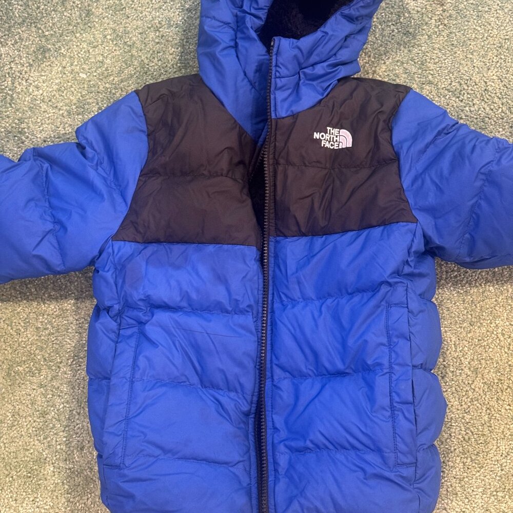 Blue 550 North Face Puffer Boys -7/8